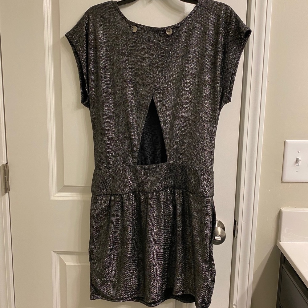Bcbgeneration Metallic Silver Dress. - image 2